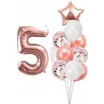 Balónkový set 5.narozeniny rosegold – Zboží Dáma