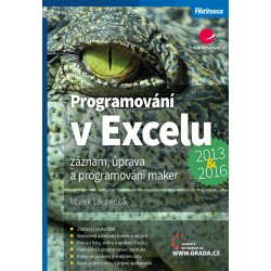 Programování v Excelu 2013 a 2016 - Záznam, úprava a programování maker - Marek Laurenčík