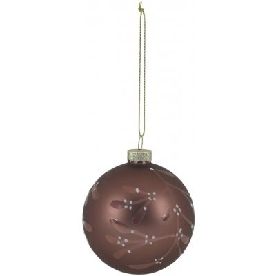 Chic Antique Skleněná baňka Mocca Branches/Berries, hnědá barva, sklo – Hledejceny.cz