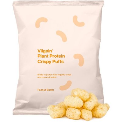 Vilgain Plant Protein Crispy Puffs BIO arašídové máslo 50 g – Zboží Dáma