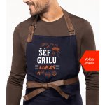 Kariban Zástěra na grilování se jménem Exclusive Šéf grilu Tmavě modrá Navy – Hledejceny.cz
