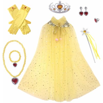 bHome Souprava Žlutá pelerína se šperky a rukavicemi 10ks – Sleviste.cz