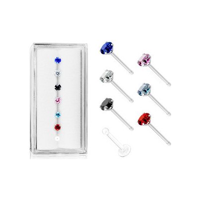 Šperky4U sada 7mi piercingů do nosu N0000-03 – Sleviste.cz