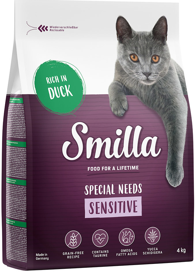 Smilla Adult Sensitive s kachním bez obilovin 4 kg