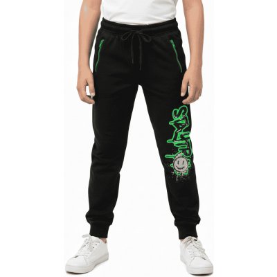 Chlapecké tepláky SMAJLÍK Černozelené – Zboží Dáma