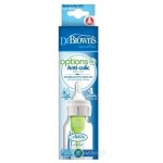 Dr. Brown's kojenecká láhev Options Narrow + anti Colic plastová bílá se silikonovým dudlíkem level 1 1 ks 120 ml – Zboží Mobilmania