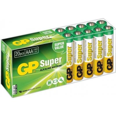 GP Super Alkaline AAA 20ks 1013100210 – Zboží Mobilmania