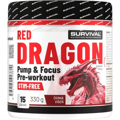 Survival Red Dragon Pump & Focus Pre-workout 330 g – Zboží Mobilmania