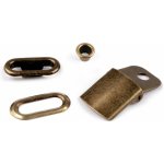 Kovová sada k výrobě kšiltovky - staromosaz (10 sada) – Sleviste.cz