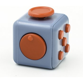 Fidget Cube antistresová kostka šedýčervený