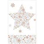 Vánoční ubrus 80x80cm ledové diamantové hvězdy Frozen star copper – Sleviste.cz