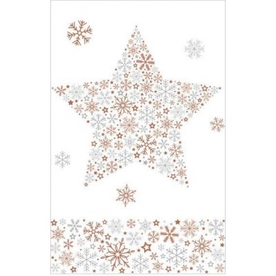 Vánoční ubrus 80x80cm ledové diamantové hvězdy Frozen star copper – Zbozi.Blesk.cz