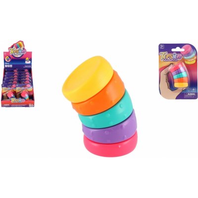 Fidget duhový antistresový plast 5,5cm na kartě 9x13cm 12ks v boxu – Zboží Dáma