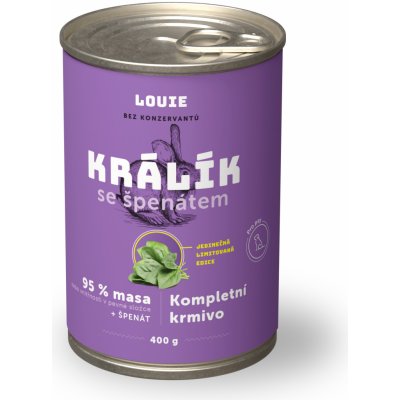 Louie Králík se špenátem 400 g – Hledejceny.cz