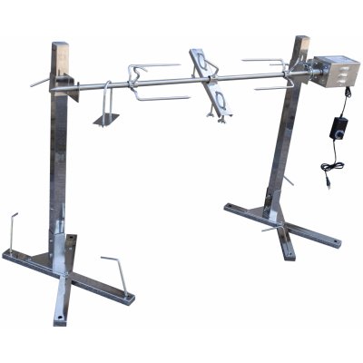 Goodgoods Grilovací jehla na kuřata rožeň set s motorem a stojanem 100 cm 40 kg 40035 – Zboží Dáma