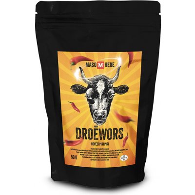 Maso Here Droëwors Hovězí Piri Piri 50 g – Hledejceny.cz
