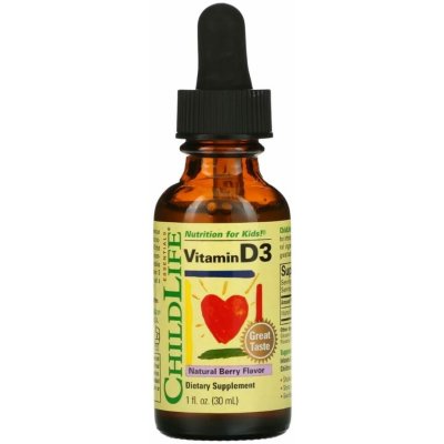 ChildLife Vitamin D3 kapky, 500 IU Natural Bobule 30 ml – Hledejceny.cz