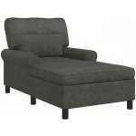 vidaXL Chaise Lounge Černá Umělá kůže 91 x 157 x 91 cm