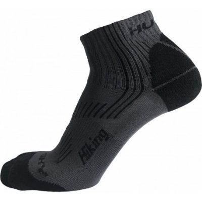 Husky Letní turistické ponožky s bambsem HIKING new šedá/černá