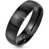 Prsteny Šperky Eshop Prsten z oceli v černém barevném odstínu široká ramena s matným povrchem E10.02