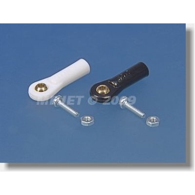 MPJet 2431 Kulový čep V1 pr.5 mm M2,5/2 Krátký Černý 6 ks – Sleviste.cz