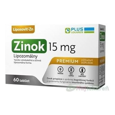Plus Lékárna Lipozomální zinek 15 mg 60 tablet – Hledejceny.cz