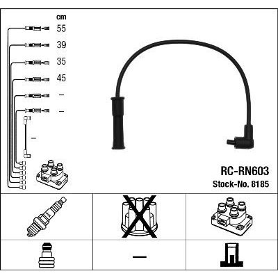 Sada kabelů pro zapalování NGK 8185 – Zboží Mobilmania