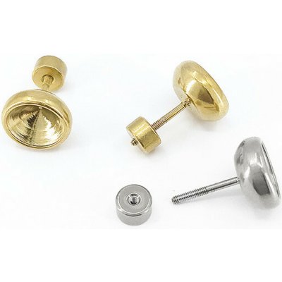 Šroubovací Náušnice CHO na rivoli 8mm - Light Gold SL / 10mm – Hledejceny.cz