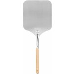 Lopata na pizzu s dřevěným úchytem, čtvercová, 228x280x580 mm | TECHNICA, Pizza Line inox, přírodní – Zboží Mobilmania