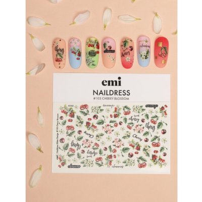 E.Mi Vodolepka Naildress Slider Design 103 Cherry Blossom – Zboží Dáma