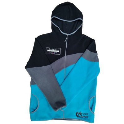 Litex Pánská mikina S KAPUCÍ Modrá/Šedá/Černá – Zboží Dáma