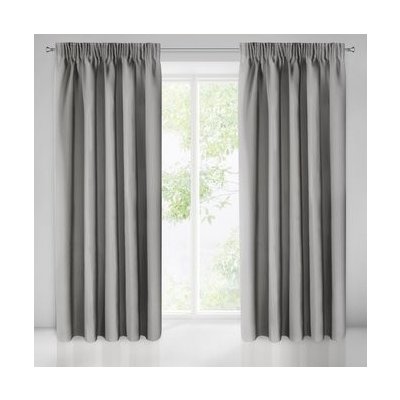 Krásné šedé závěsy v jednobarevné kombinaci 135 x 270 cm – Hledejceny.cz