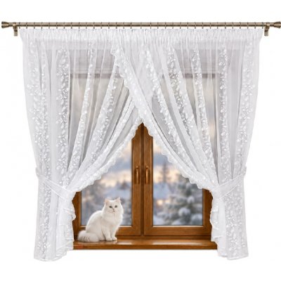 Fliying Záclona s výšivkou L1037-1001, 400x160 cm – Hledejceny.cz