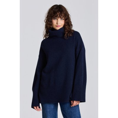 Gant svetr D1. LOUNGE ROLLNECK SWEATER modrá – Zboží Mobilmania