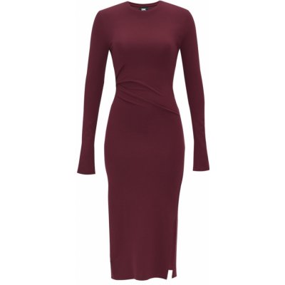 DKNY 115CM KNIT DRESS BURGUNDY – Zboží Mobilmania
