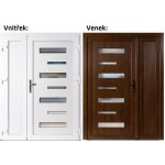 Soft Dvoukřídlé vchodové 6100+Panel Plný Zlatý dub/bílá pravé 150 x 200 cm – Hledejceny.cz
