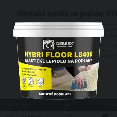 Debbex HYBRI FLOOR L8400 lepidlo elastické na podlahy 5 kg – Sleviste.cz