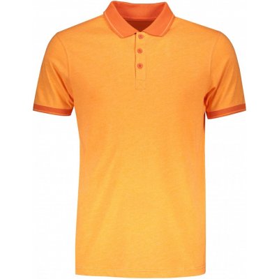 James Nicholson pánské triko límečkem melange JN706 orange melange/DARK orange