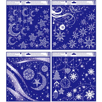 Anděl Okenní fólie rohová s glitrem visící ozdoby 30 x 33,5 cm 241 – Hledejceny.cz