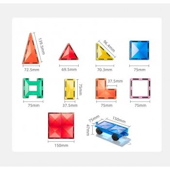 MiDeer Barevná magnetická stavebnice 100 ks