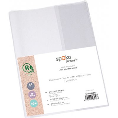 Obaly na sešity A4 Spoko silné 10ks recyklovaný – Zboží Dáma