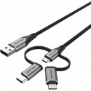 Vention TANHD Type-C USB-C 2.0 to USB-C Dual Right Angle 0.5m, šedý