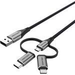 Vention TANHD Type-C USB-C 2.0 to USB-C Dual Right Angle 0.5m, šedý – Zboží Živě
