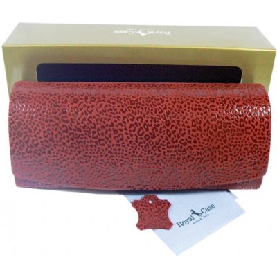 Feba Luxusní dámské pouzdro na brýle z pravé kůže s mikrovláknem červené – Sleviste.cz