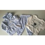 3 dílný dětský komplet mikina na zip tepláky triko dlouhý rukáv kolekce medvídci MINITIX Sv. modrá – Zboží Mobilmania