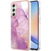 Pouzdro a kryt na mobilní telefon Samsung PROTEMIO 68601 IMD MARBLE Ochranný kryt pre Samsung Galaxy A25 5G PINK