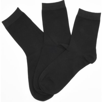 Dámské klasické ponožky 3-pack černá – Zboží Mobilmania