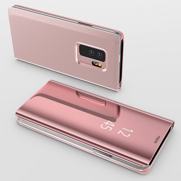 Pouzdro a kryt na mobilní telefon Pouzdro SES Zrdcadlové plastové flip Samsung Galaxy S9 Plus G965F - růžové