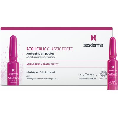 Sesderma Acglicolic Classic Forte Facial s AHA kyselinami 10 x 1,5 ml – Hledejceny.cz