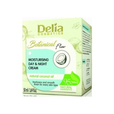 Delia Botanical Flow kokosový hydratační pleťový krém den+noc 50 ml